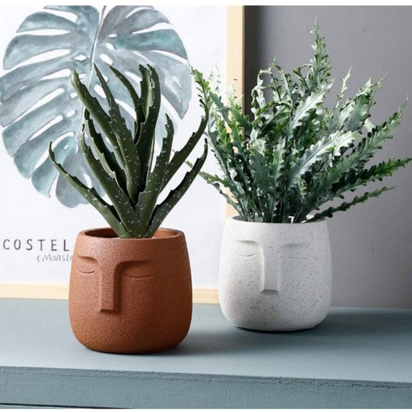 Boho Abstract Face Succulent plant planter - Picture 7 of 9